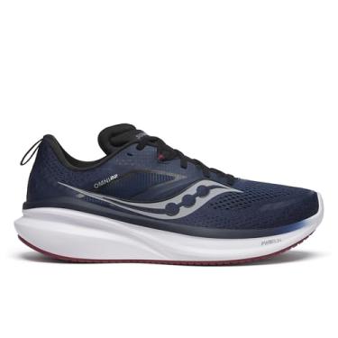 Imagem de Saucony Tênis masculino Omni 22, Azul-marinho/groselha, 8 Wide