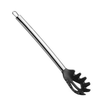 Imagem de Pegador Silicone para Macarrão Espagueti com Cabo Inox 32,5cm Grande -