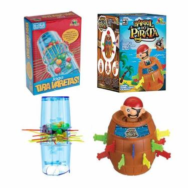 Imagem de Kit Jogo Pula Pirata Barril + Jogo Tira Varetas - Art Brink