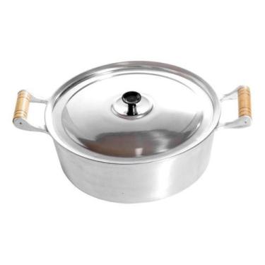Imagem de Panela Caçarola Grande Alumínio Batido Fundido Grosso Nº32 - Shopmy