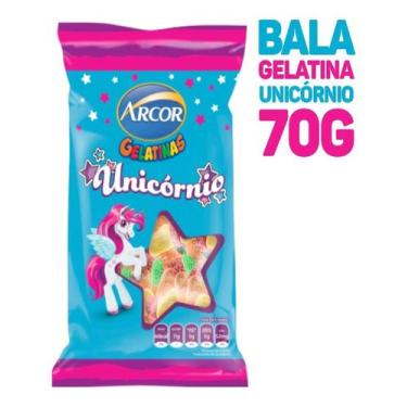 Imagem de Bala De Gelatina Pct 70g - Mordida 7belo Plutonita Unicornio - Arcor