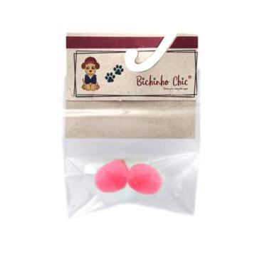 Imagem de Enfeite Pompom para Cachorro e Gato Pet - Bichinho Chic, P, Rosa Pink