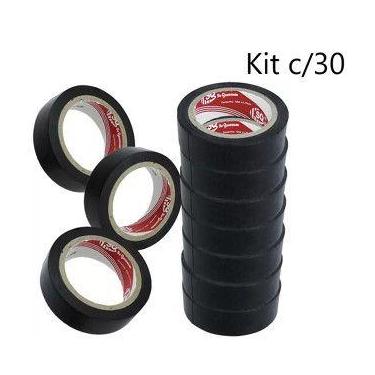 Imagem de Kit Com 30 Fitas Isolante Anti-Chamas 1,70cm x 5 Metros - SQ - SÓ QUAL