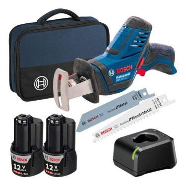 Imagem de Kit Serra Sabre Sem Fio Bosch Gsa 12v Li Bolsa 2 Baterias
