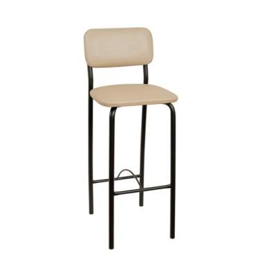 Imagem de Banqueta B360 Compoarte, Preto/Bege Metalizado