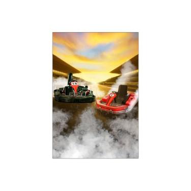 Imagem de Painel De Festa Vertical 1,50 x 2,20 - Carros Kart Corrida 013 - Via C