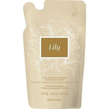 Imagem de Refil Creme Hidratante Acetinado Lily 250G De O Boticário - O Boticari