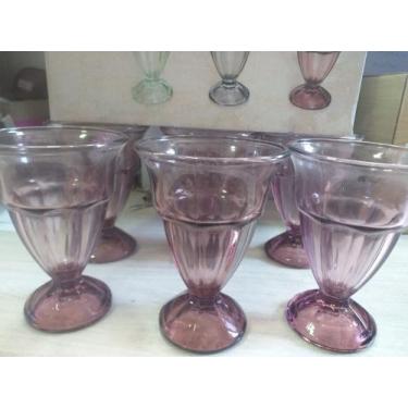 Imagem de Conjunto 6 taças de vidro 300ml lilás - spider