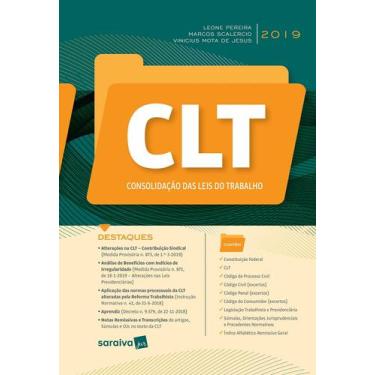 Imagem de Livro - CLT - Consolidação das Leis do trabalho - 1ª edição de 2019