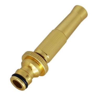 Imagem de Esguicho De Metal Reto Engate Rápido P/mangueira 1/2'' Ajax, Dourado