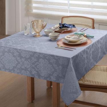 Imagem de Toalha Mesa Quadrada 4 Lugares Tecido Jacquard 1,40x1,40 - MH Enxovais