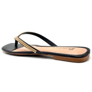 Imagem de Rasterinha Feminina Confort Strass Brilho Sandalia Leve - Polo Blu, 37