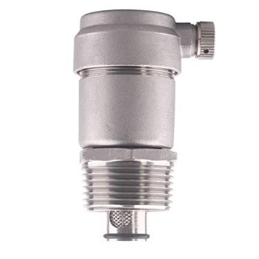 Imagem de GOVALVE Válvula de saída de ar automática – 2,54 cm NPT rosca macho de aço inoxidável válvula de liberação de ar de exaustão de ar no sistema de aquecimento para radiadores de caldeira aquecedor solar