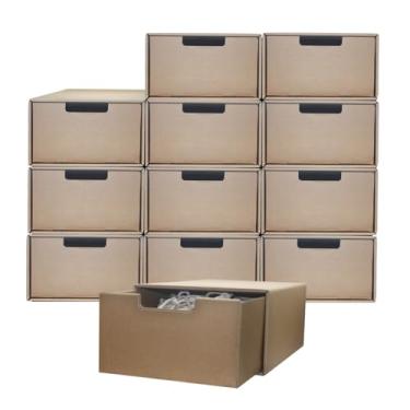 Imagem de Caixas organizadoras de sapatos de papelão, meias, roupas íntimas, artigos de papelaria, papéis, fotos, caixa de arquivos, sapateira, organizadores de armário de escritório e armazém, caixas