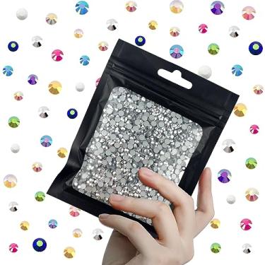 Imagem de CLRDIVA 3000 peças 4 mm prata Flatback Resina Strass Bulk Jelly Gems Flat Back Cristais Sem Hotfix Atacado Pedras Diamantes para Artesanato Tumblers Rosto Olho Maquiagem Unhas Bling DIY Decoração