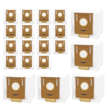 Imagem de Pacote com 20 sacos de pó T8 compatíveis com aspirador Ecovacs Deebot Ozmo T8, T8+, T8 AIVI, N8 Pro Plus, N8 Pro, DX93, DDX96, adequado para sacos de vácuo Yeedi K781+, coleta de lixo de estação vazia