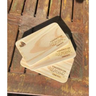 Imagem de Kit 10 Tábuas Madeira Pinus Para Frios Petisco Decorada Pires - Neo Po