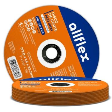 Imagem de Kit 10 Discos Corte allflex 7P 178x1,6x22,2 Aço/Inox