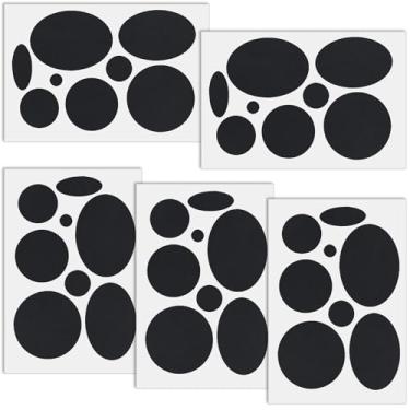 Imagem de Mxxipp 40 peças de remendos de reparo de jaqueta, adesivo impermeável autoadesivo, fita de reparo de tecido de nylon oval redonda para casacos, roupas, tendas, sacos de dormir, calças de esqui,