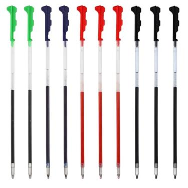 Imagem de DunBong Refil de Caneta Esferográfica 0,5 mm, Pacote com 4 Unidades, Contém Cores Preta, Azul, Vermelha, Verde