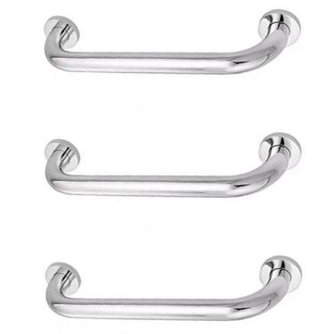Imagem de Alça de Apoio 30cm Barra Kit 3 unidades Inox Acessibilidade Cadeirante