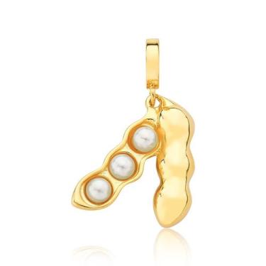 Imagem de Charm Soja com Pérolas Revestido em Ouro - VL ACCESSOIRES