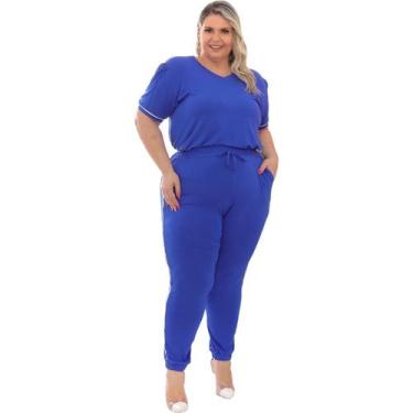 Imagem de Conjunto Feminino Blusa e Calça Plus Size Malha Moda Curvy - Curvy Plu