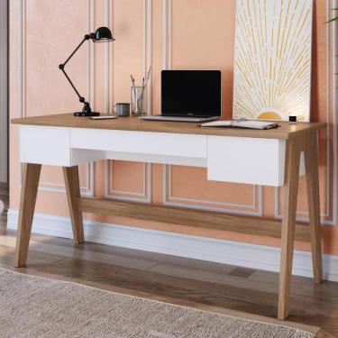 Imagem de Escrivaninha trend 03 gavetas hanover branco off white - artesano