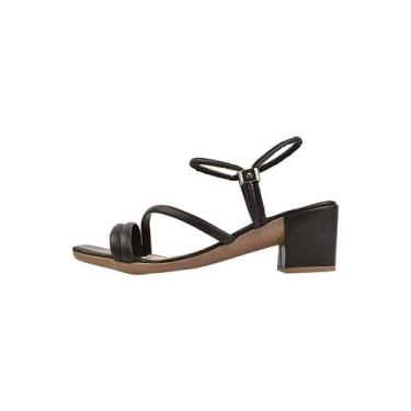 Imagem de Sandália Salto Feminina Tiras Saltinho Tendência Fashion S-022 - OLZZY