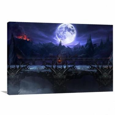 Imagem de Quadro Mortal Kombat Batalha decorativo com Tela em Tecido - Wall Fram