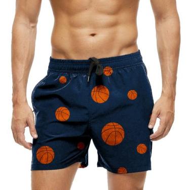 Imagem de Short Praia Shorts Banho Bermuda Verão Bola Basquete Esporte Sport Lar