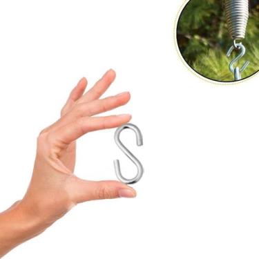 Imagem de Kit 2 Gancho Tipo S Suporte Cabide Aço Multiuso Cozinha Organizador Sa