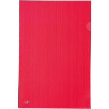 Imagem de Pasta L A4 Vermelha Delloplast Pacote com 10 Unidades,