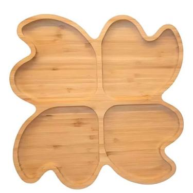 Imagem de Bandeja Petisqueira MDF 4 Divisórias Flor DC1146 - Yoss