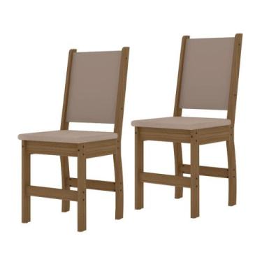 Imagem de Kit de 2 Cadeiras Clara com Tecido em Material Sintetico - Poliman, Ca