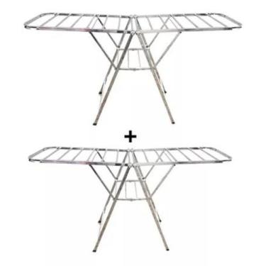 Imagem de Varal de Chão Inox (02 Unidades) O Mais Resistente do Mercado - PERX