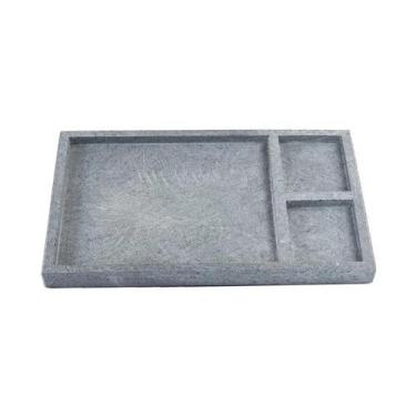 Imagem de Tábua Pedra Sabão Borda Pé Divisórias Para Servir P 30x15cm - Industri