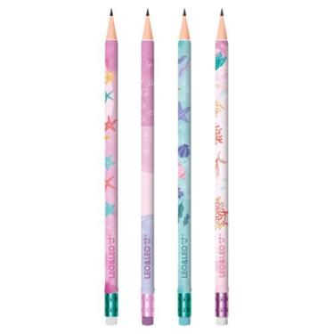 Imagem de Lápis Preto Grafite Hb Estampado Fundo Do Mar C/Borracha Leo&Leo