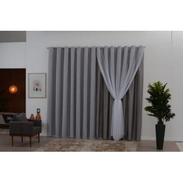 Imagem de Cortina Geare Blackout Com Voil/voal 6 Metros Para Quarto e Sala - GEA