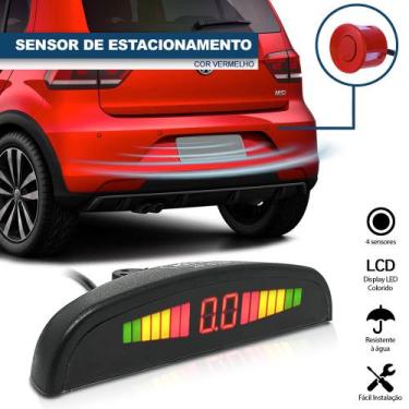 Imagem de Sensor de Ré Estacionamento Vermelho Aviso Sonoro Hilux 2013 2014 2015