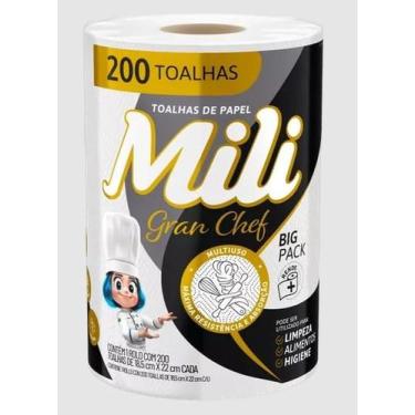 Imagem de Papel Toalha MILI 18,5x22cm Pct com 1 Rolo de 200 Folhas