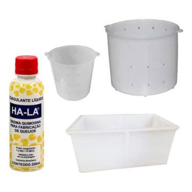 Imagem de Coalho Líquido Hala + 3 Formas Queijos Formatos Variados - COMBO