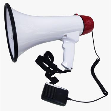 Imagem de Megafone Recarregável Microfone De Mão Sirene Gravador 40W