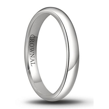Imagem de Anel de casamento unissex de 1 mm, 2 mm, 3 mm, 4 mm, 5 mm, 6 mm, 7 mm, 8 mm, branco de tungstênio, ouro amarelo/ouro rosa/preto, polido, confortável, tamanho 3 a 17