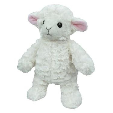Imagem de Pet Lou Brinquedo de Pelúcia para Cães em Forma de Cordeiro, Branco, 23 cm, Brinquedo de Barulho, Plush