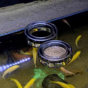 Imagem de Singring 2 peças de anel de alimentação flutuante para peixes de aquário, tigelas de alimentação de aquário de acrílico transparente, sem necessidade de fixação (3,6 cm ID 5,8 cm OD)