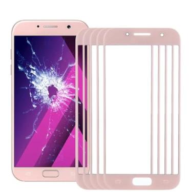 Imagem de HUANGYUNCHAO Acessórios telefônicos 10 PCS Front Screen Oter Lente de vidro para Samsung Galaxy A5 / A520 Substituição do telefone celular