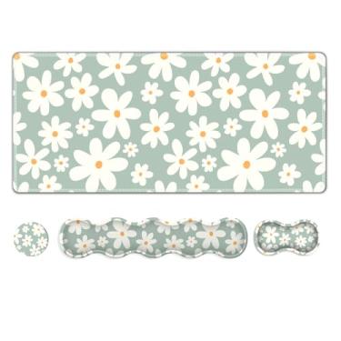 Imagem de NXZGO Tapete de mesa para jogos, bonito teclado fosco de mesa descanso de pulso para desktop, antiderrapante grande, mouse pad grande com suporte de pulso para computador de escritório doméstico I