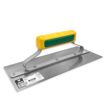 Imagem de Desempenadeira Galo Aço Inoxídavel Cabo Fechado 120x290mm Para Efeitos Decorativos Massa Corrida Gesso Original P/Pedreiro - 306/00