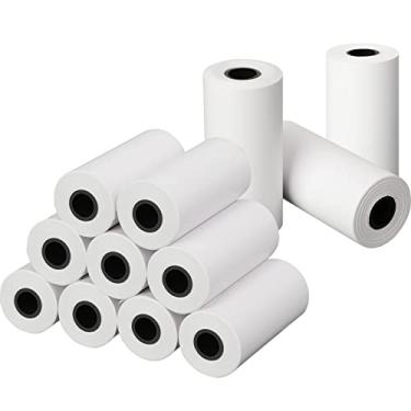 Imagem de 12 rolos de papel para impressão de câmera instantânea infantil com refil de papel para impressão fotográfica 57 x 30 mm